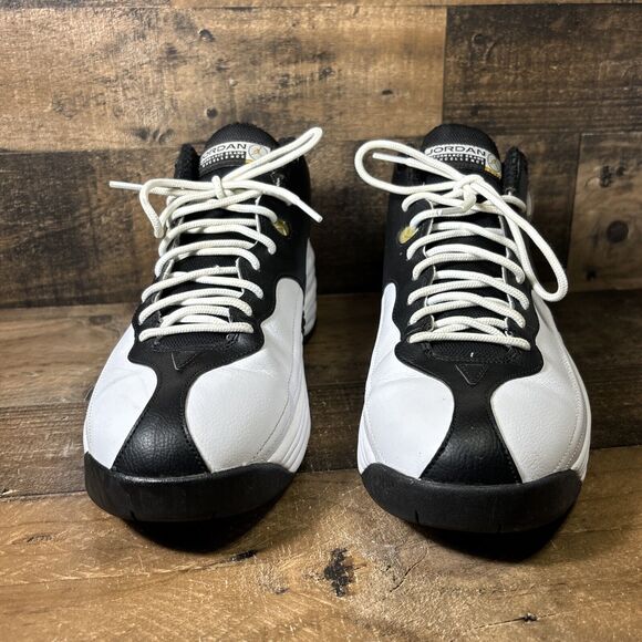 Nike Jordan Jumpman Team 1 White Black Gold CZ9171-101 Basketball Shoes Sz 11 - Picture 3 of 9
